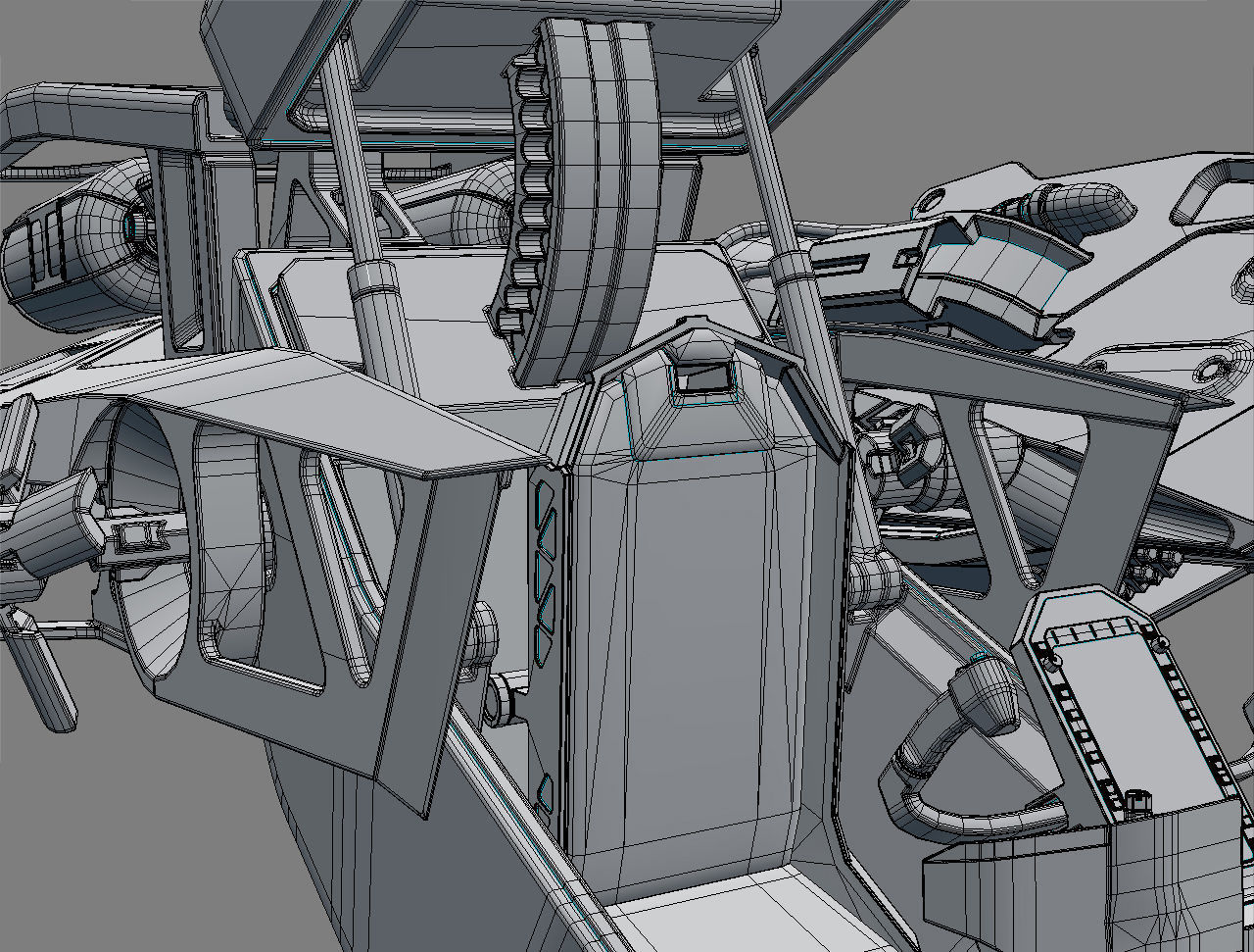 Fully rigged animated Space Fighter 3D model_15