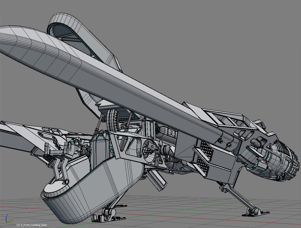 Fully rigged animated Space Fighter 3D model_11