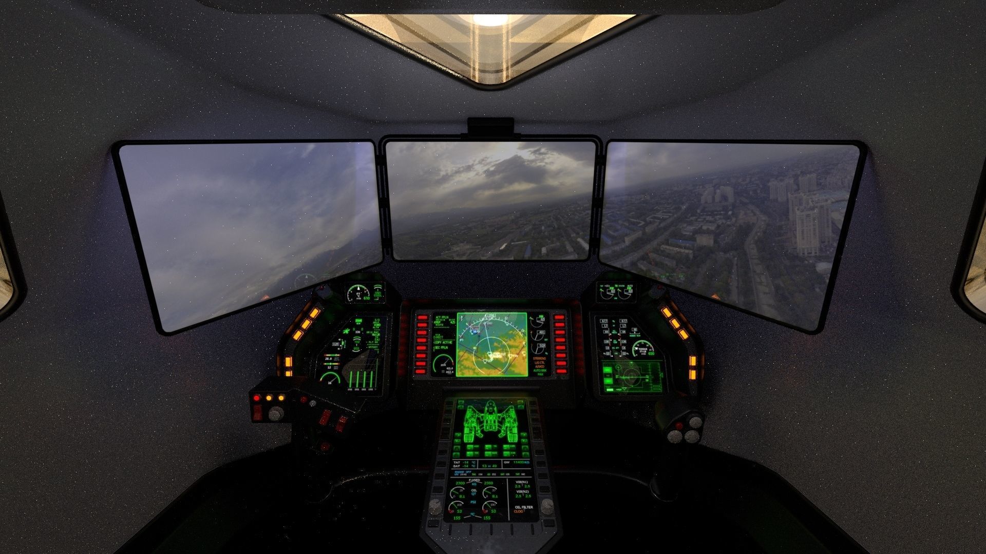 Fully rigged animated Space Fighter 3D model_6