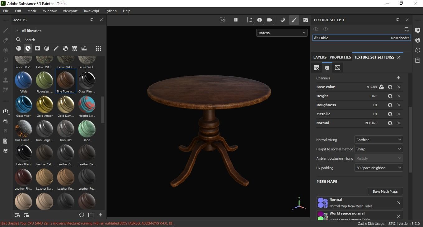 Table 3D Model Low-poly 3D model_6