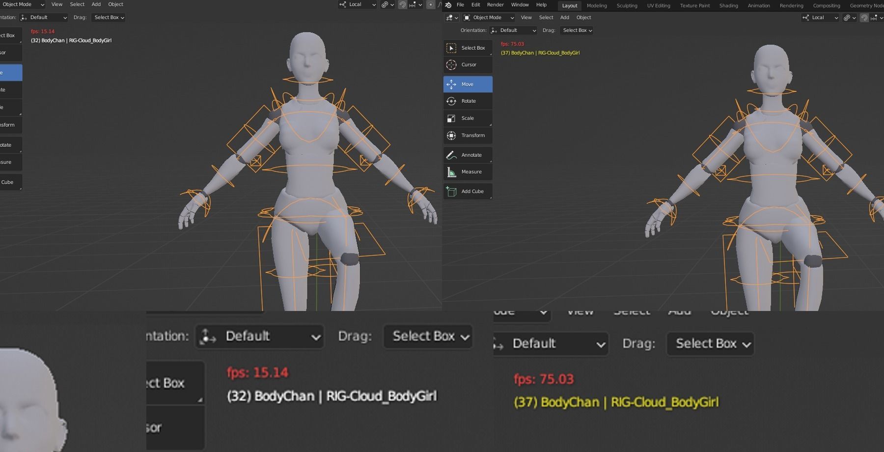 Body Animated Rig 3D model_1