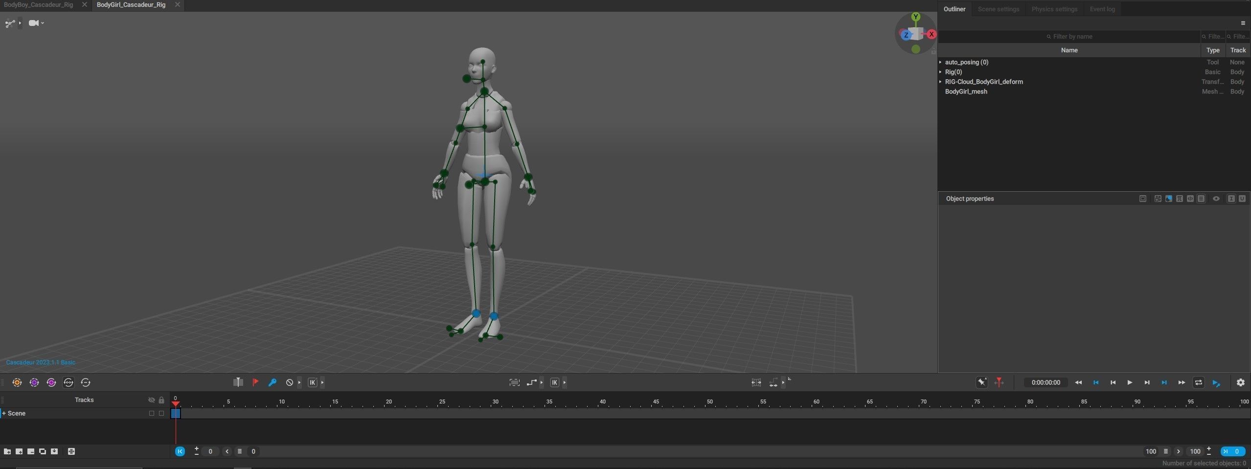 Body Animated Rig 3D model_6