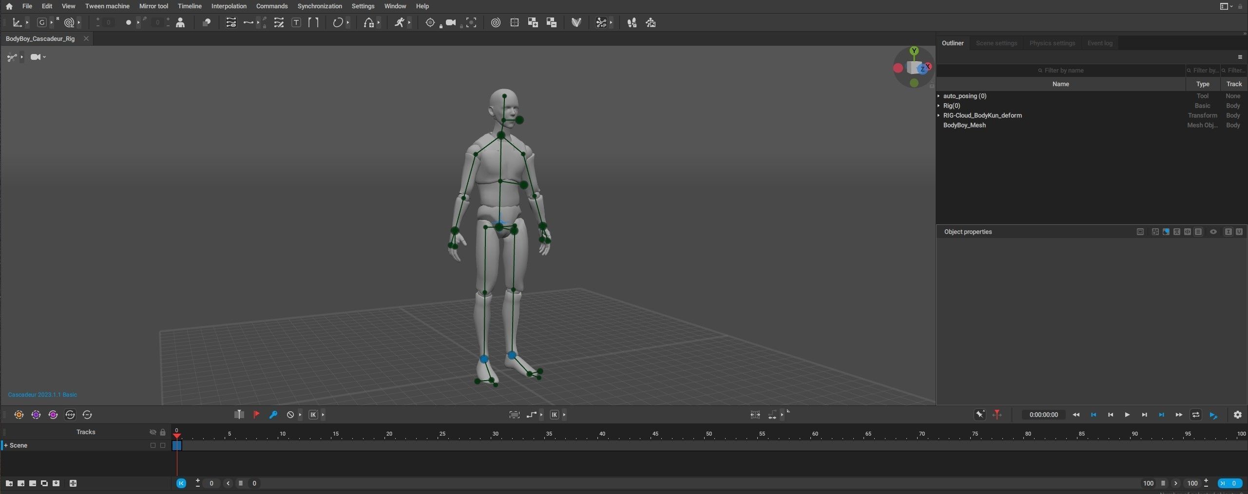 Body Animated Rig 3D model_7