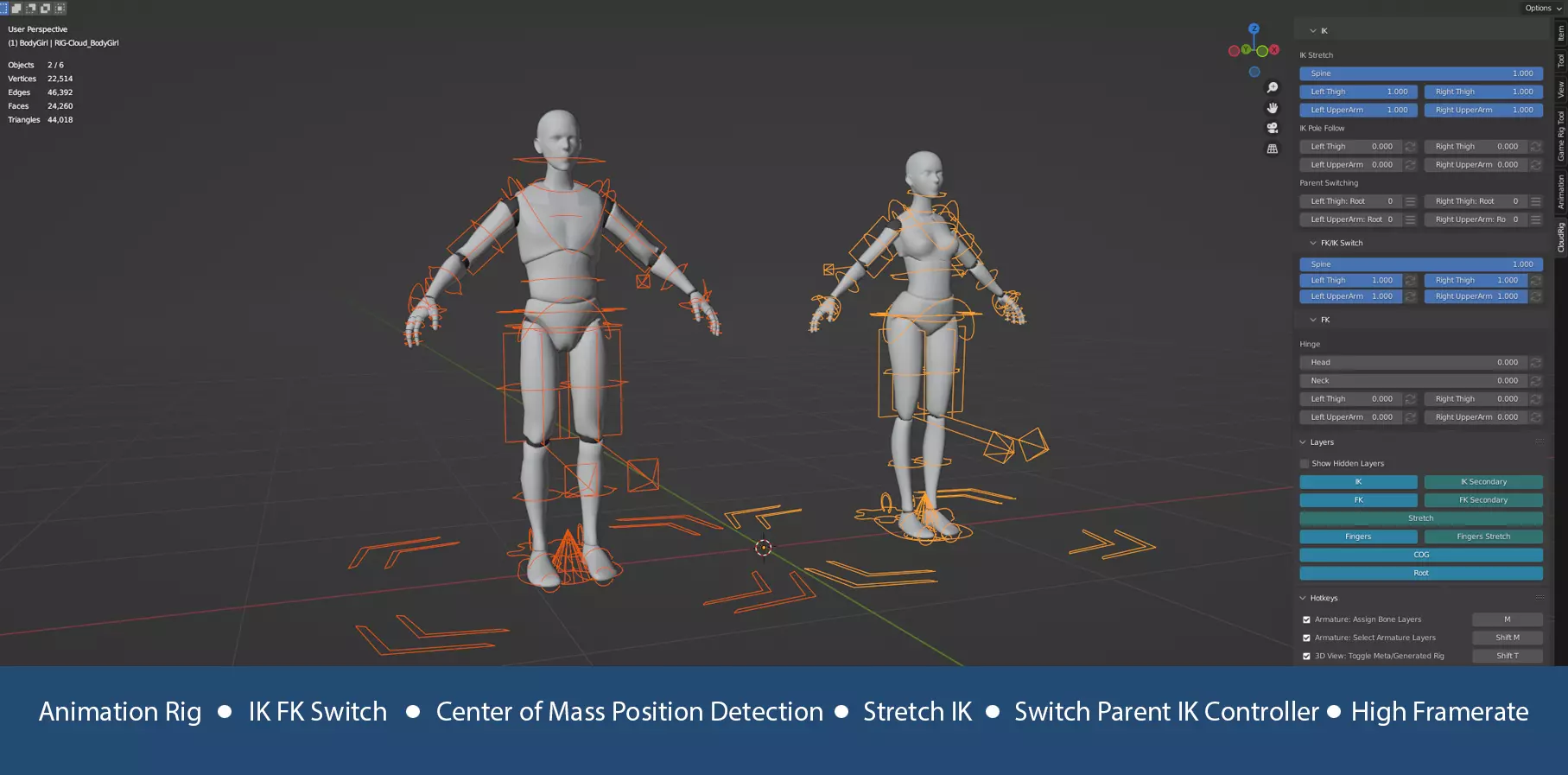 Body Animated Rig 3D model_0