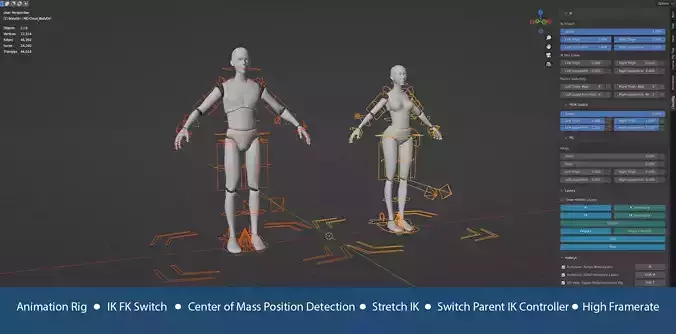 Body Animated Rig 3D model