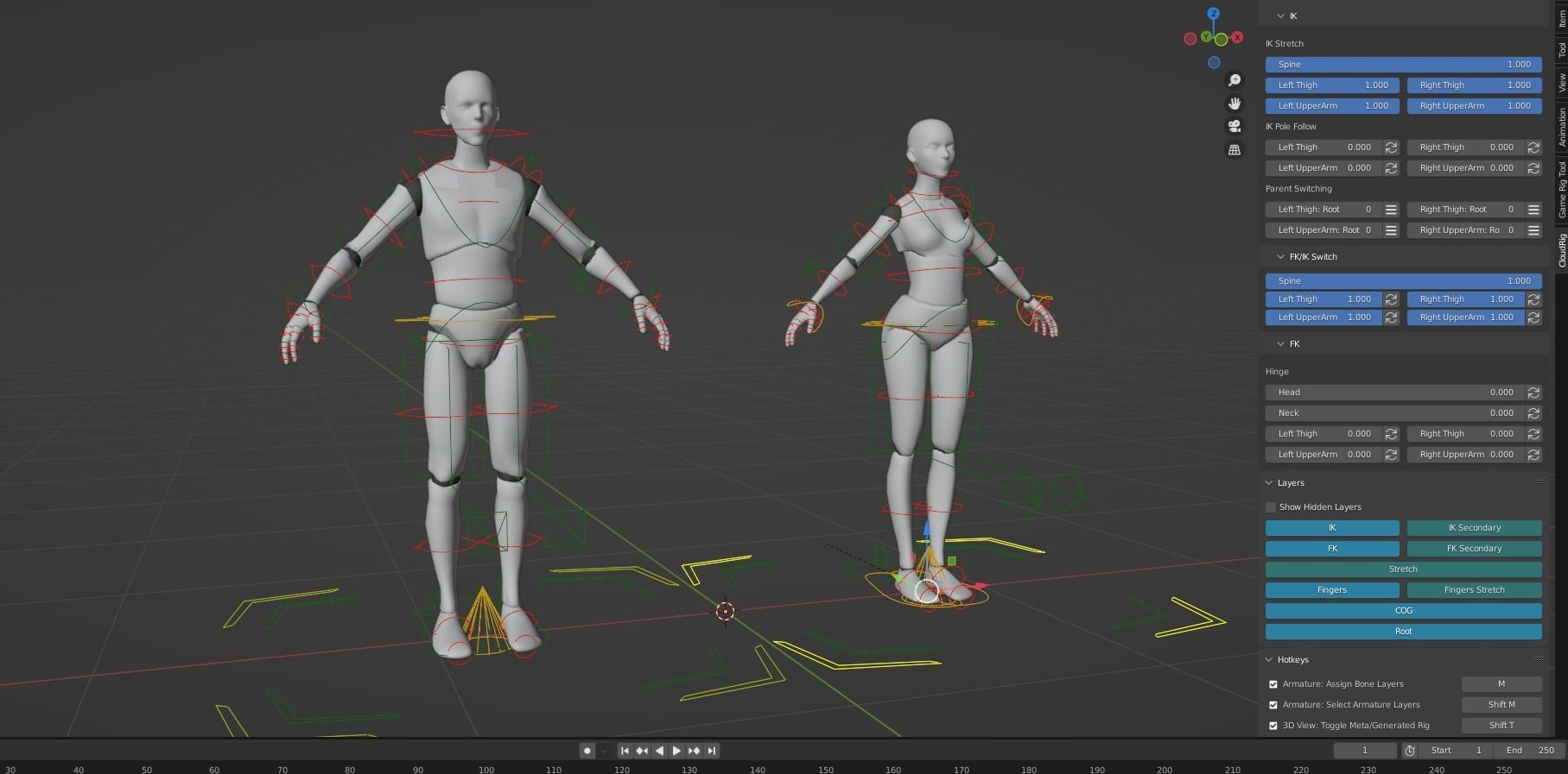 Body Animated Rig 3D model_4