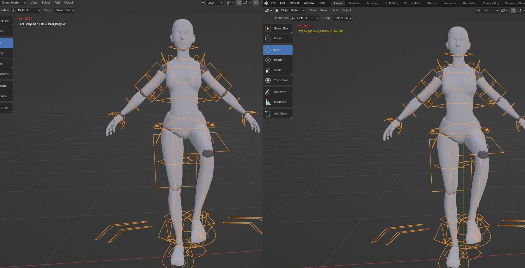 Body Animated Rig 3D model_5
