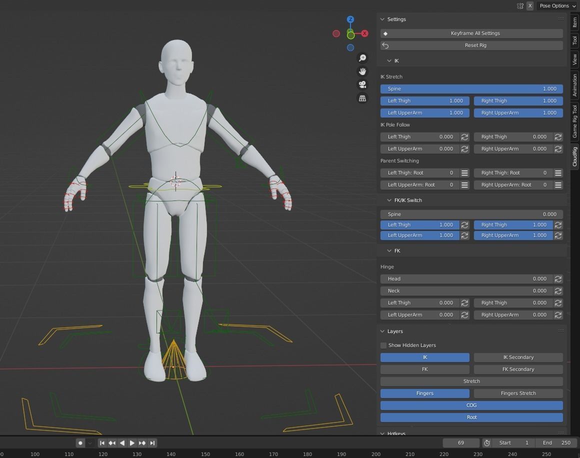 Body Animated Rig 3D model_2