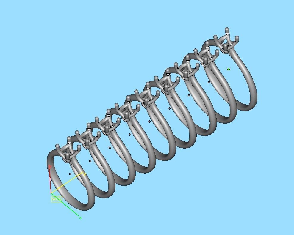 Lily 4 prong Engagement Ring 5mm stone  Half carat diamond  3D print model_31