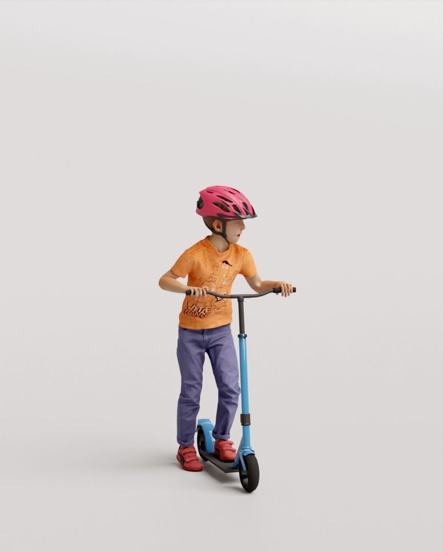 Humano 20-Collection 10 KIDS- PLAYING - 20x 3D models  3D model_18
