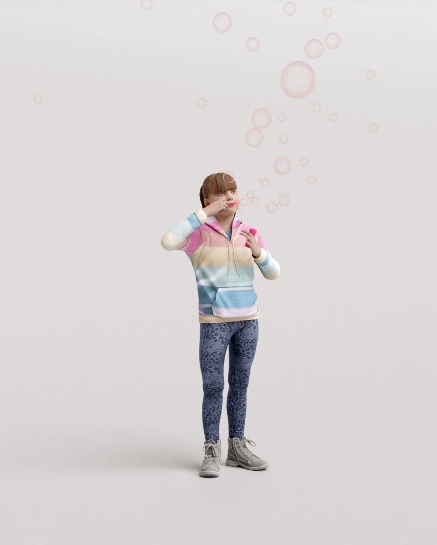 Humano 20-Collection 10 KIDS- PLAYING - 20x 3D models  3D model_30