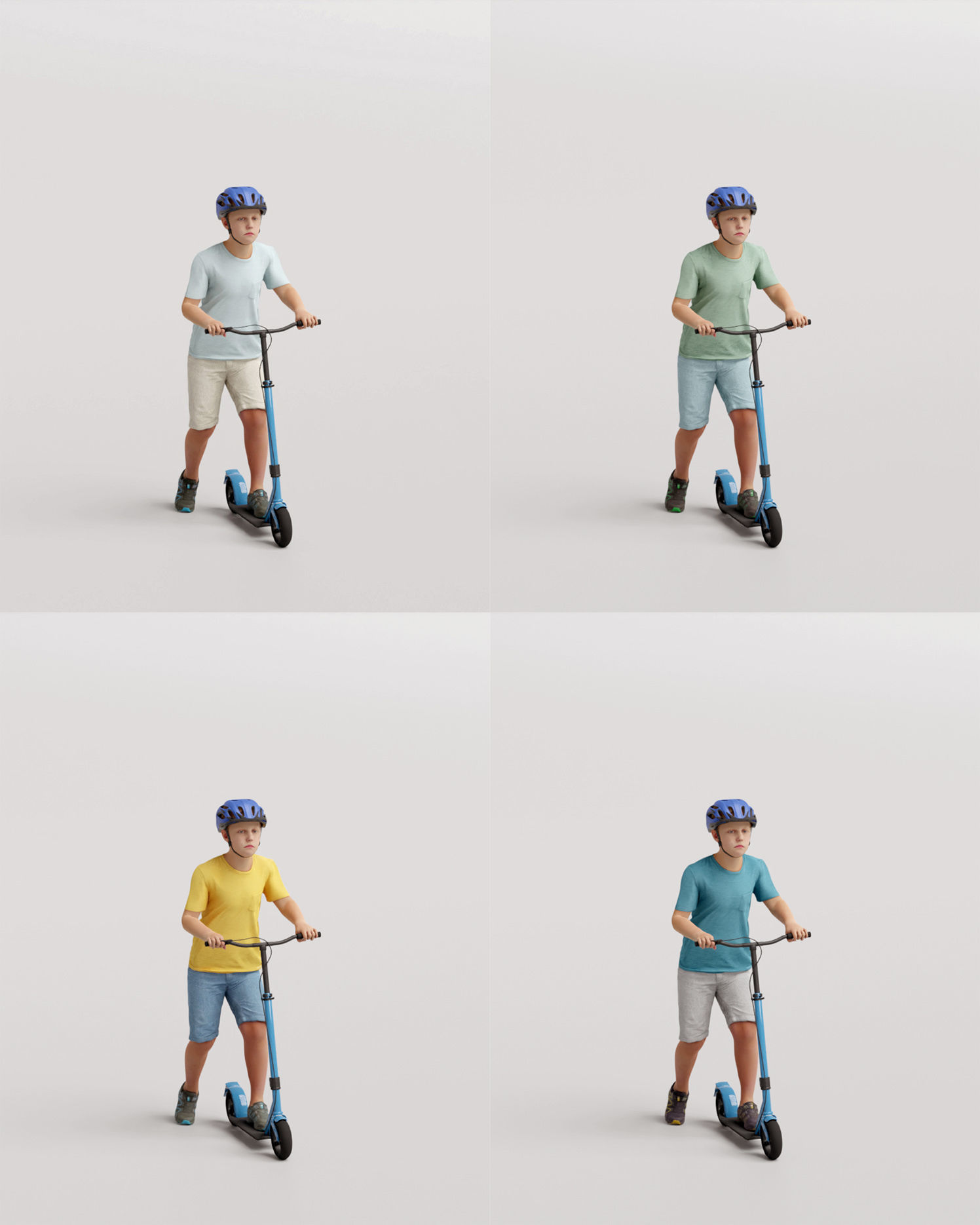 Humano 20-Collection 10 KIDS- PLAYING - 20x 3D models  3D model_61