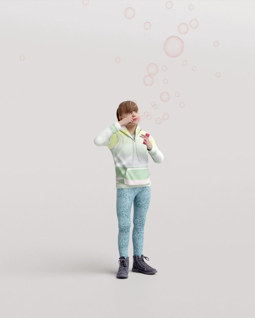 Humano 20-Collection 10 KIDS- PLAYING - 20x 3D models  3D model_14