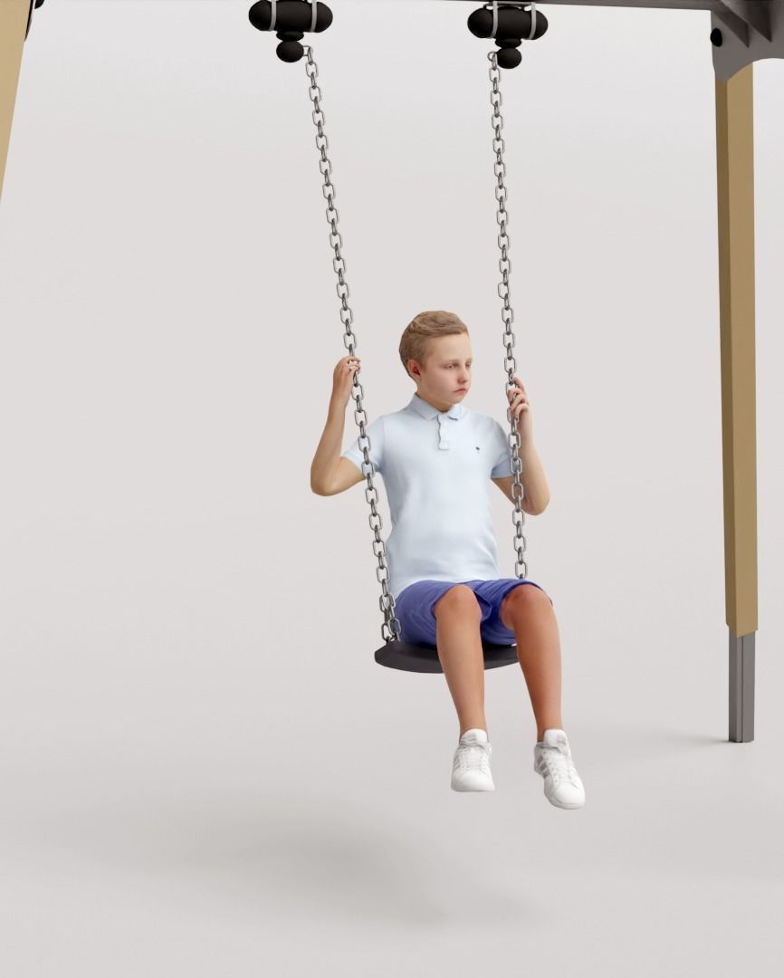 Humano 20-Collection 10 KIDS- PLAYING - 20x 3D models  3D model_40