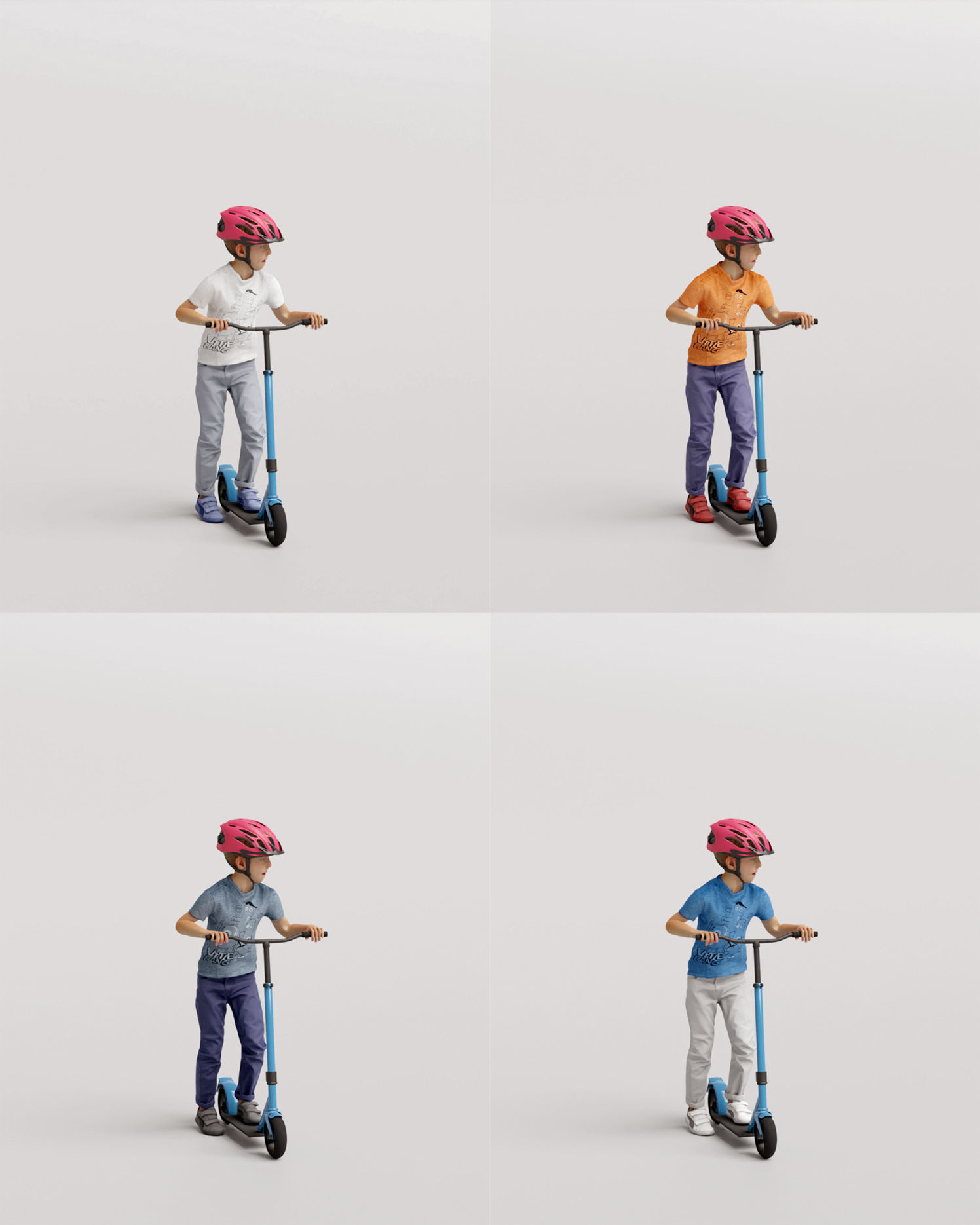 Humano 20-Collection 10 KIDS- PLAYING - 20x 3D models  3D model_63