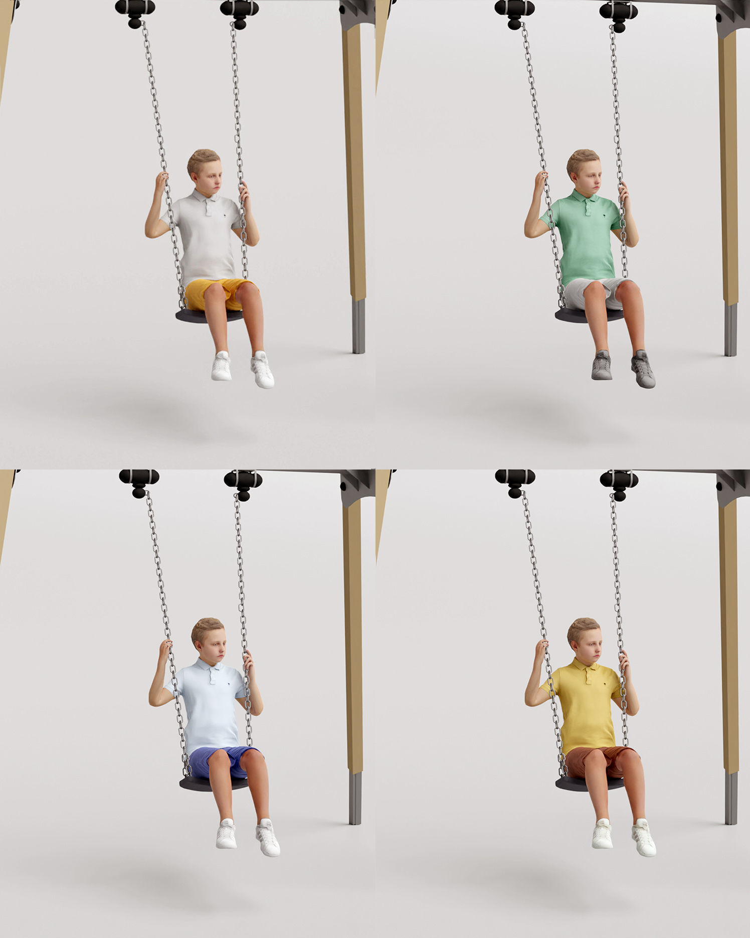 Humano 20-Collection 10 KIDS- PLAYING - 20x 3D models  3D model_65