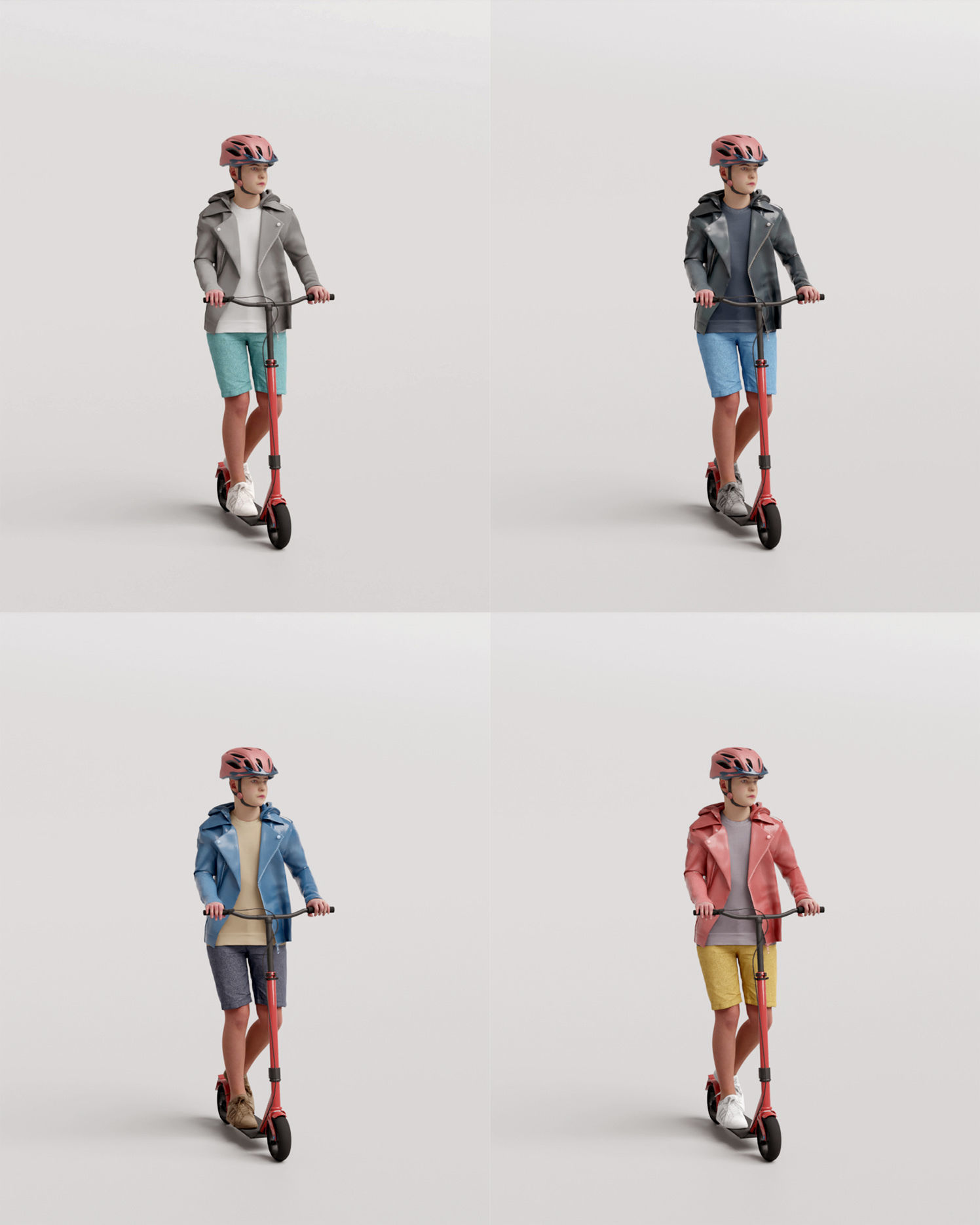 Humano 20-Collection 10 KIDS- PLAYING - 20x 3D models  3D model_74