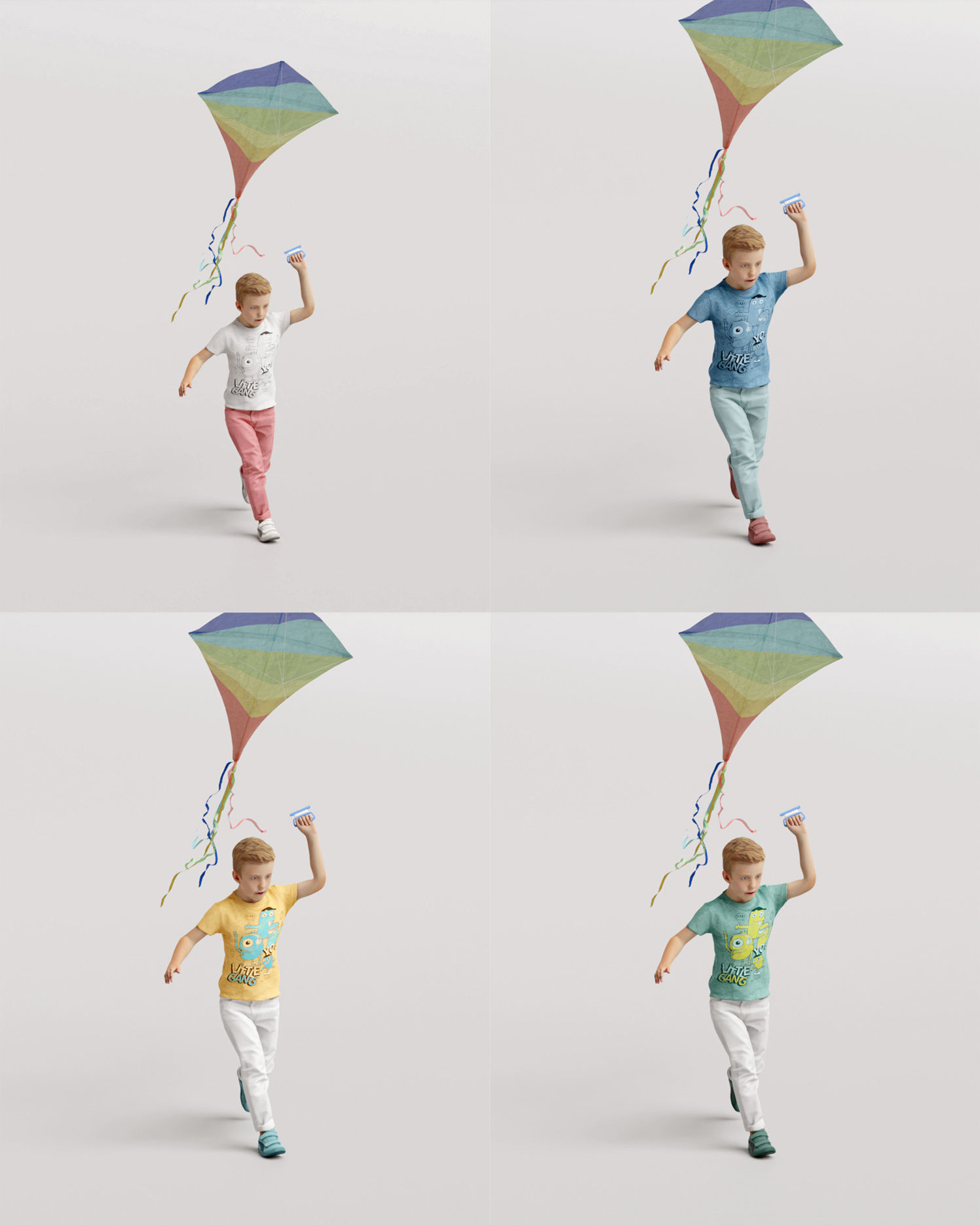 Humano 20-Collection 10 KIDS- PLAYING - 20x 3D models  3D model_68
