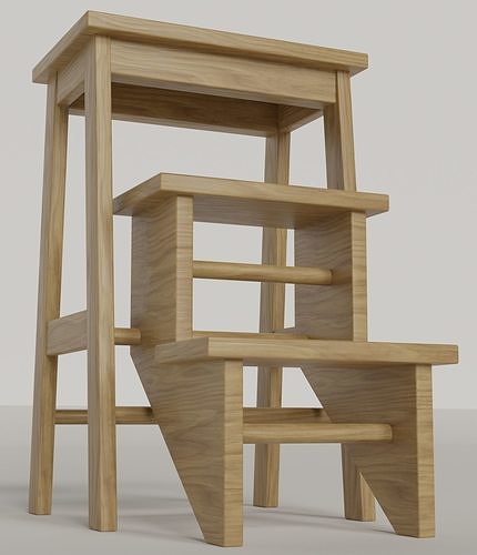 Step Stool Free low-poly 3D model