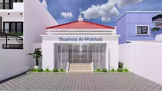 Simple Modern Islamic Prayer Room Mosque Mushola 3D model