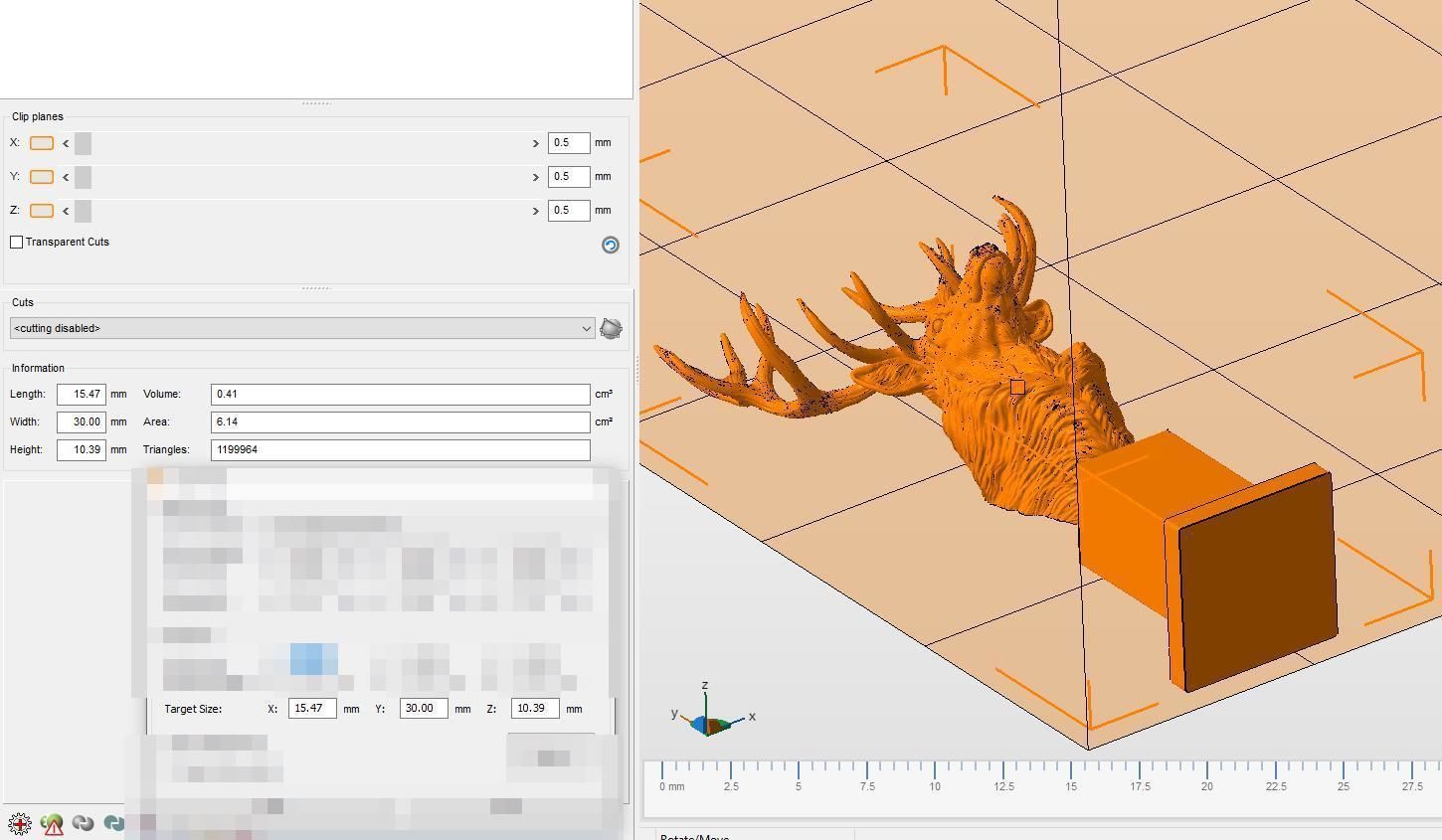 Red deer bust 3D print model_23