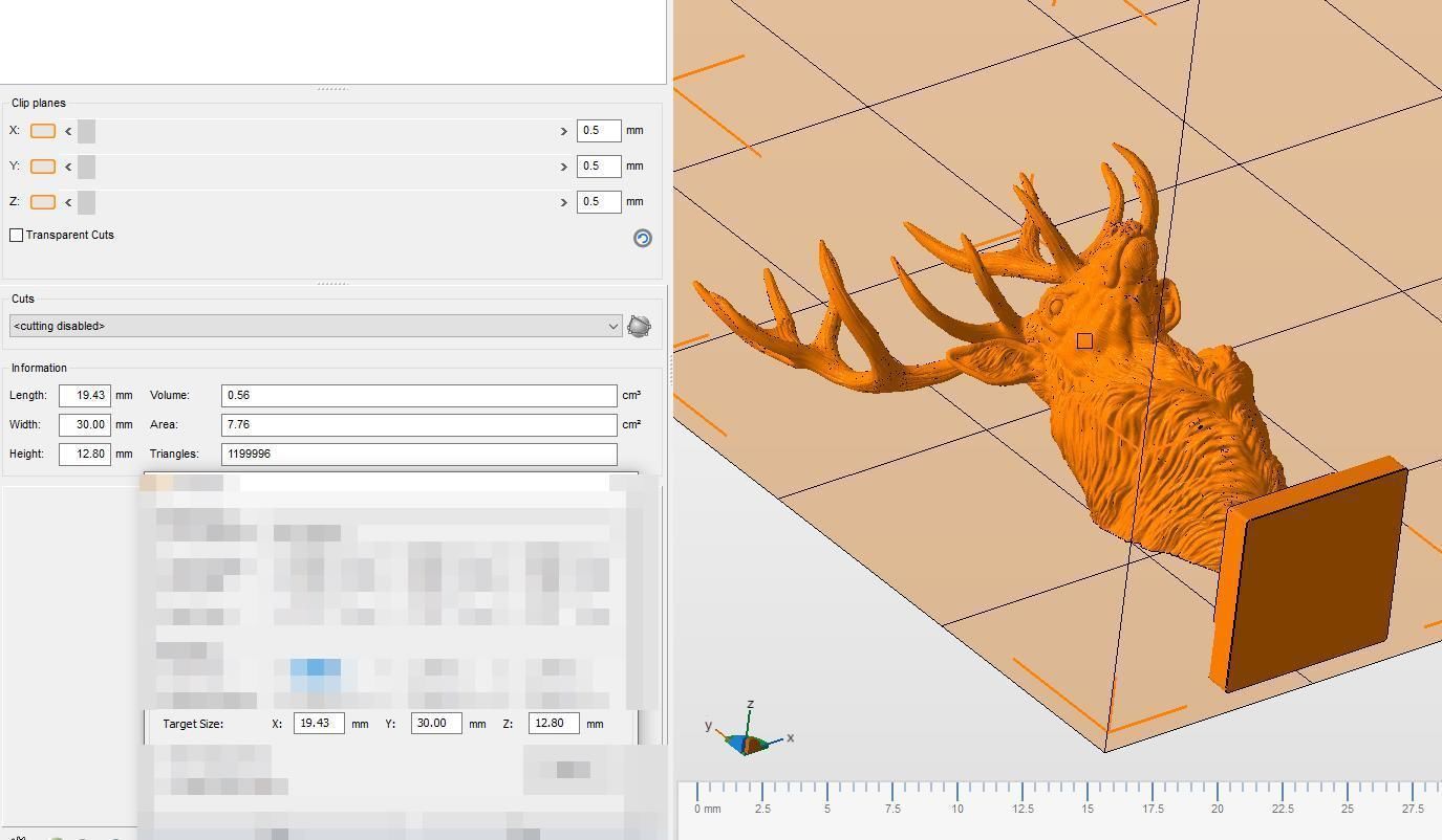 Red deer bust 3D print model_21