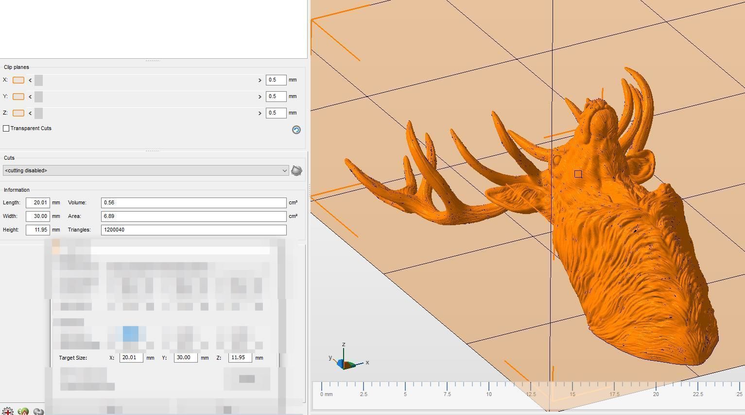 Red deer bust 3D print model_22