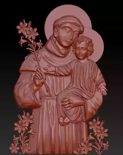 Saint Anthony of Padua 3D 3D print model