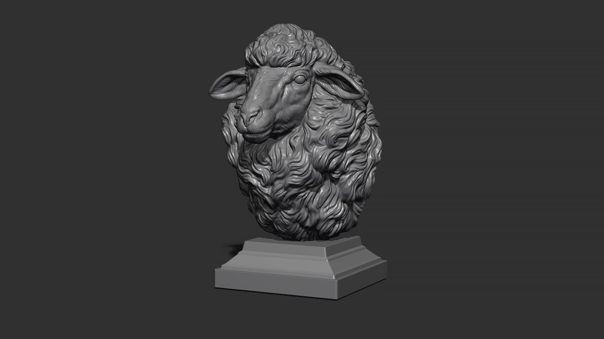 Sheep head 3D print model_15