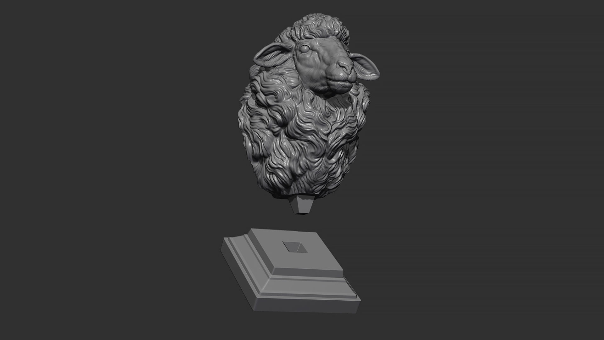 Sheep head 3D print model_19