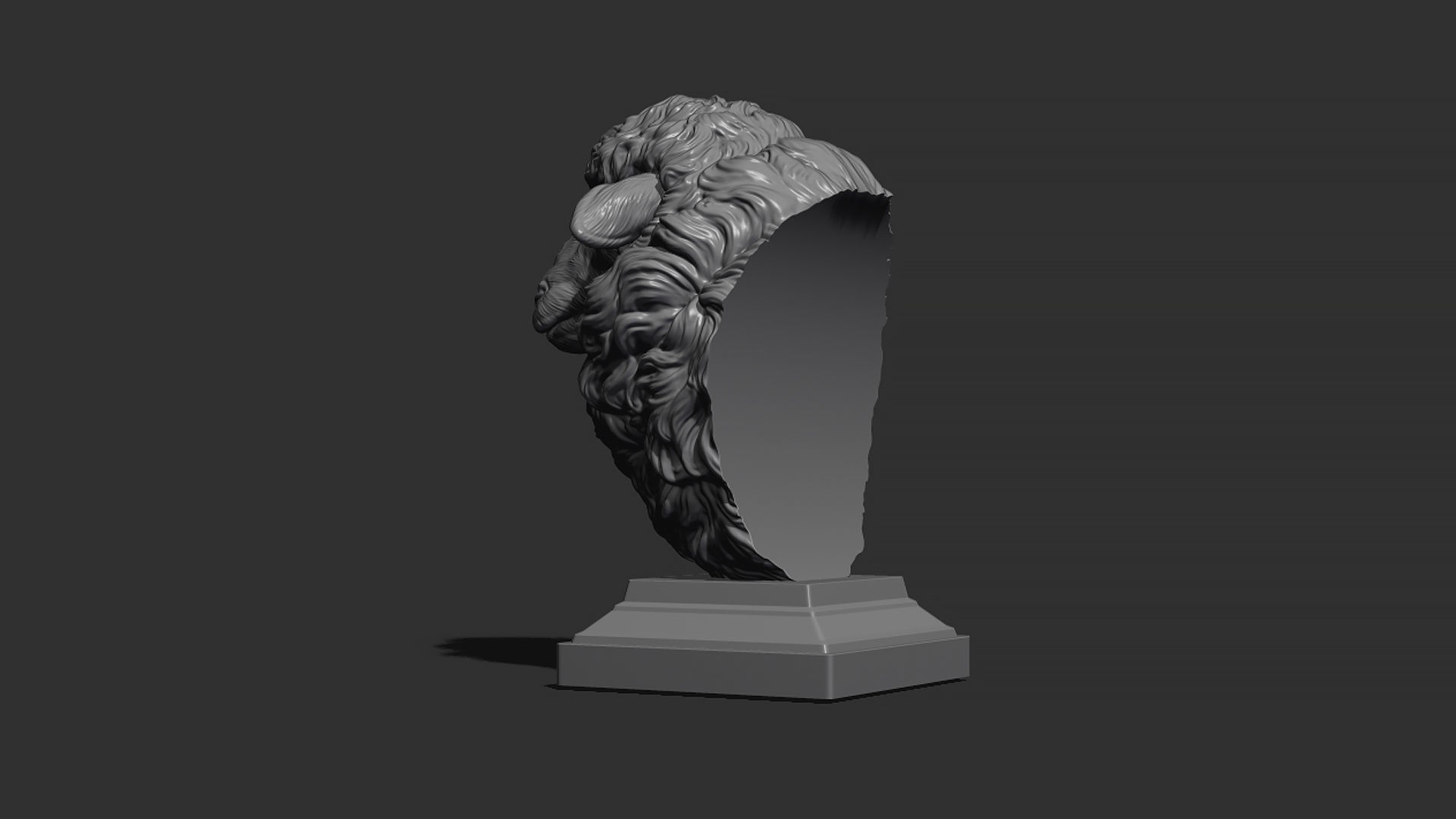 Sheep head 3D print model_18
