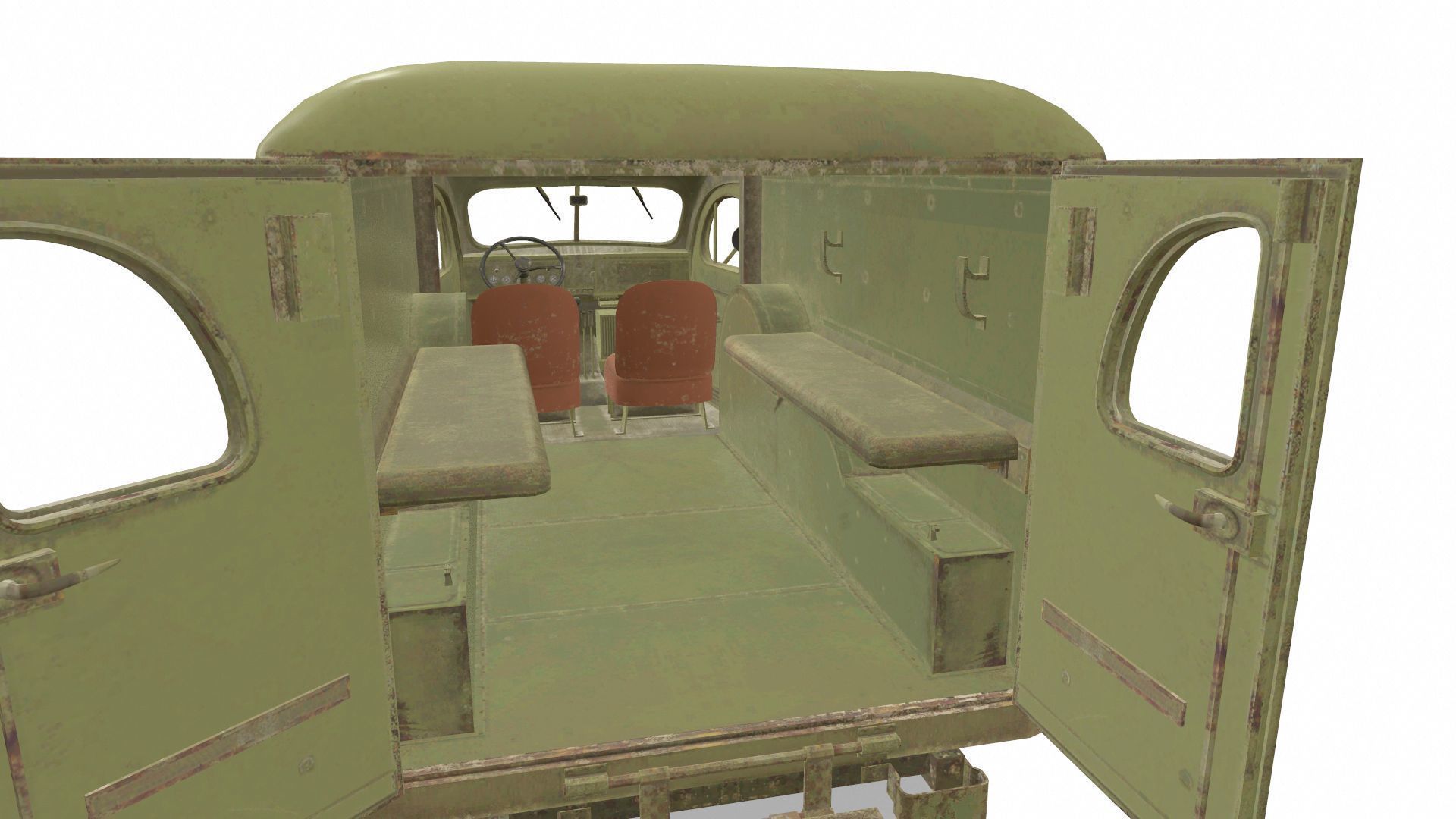 Dodge WC54 Low-poly 3D model_6