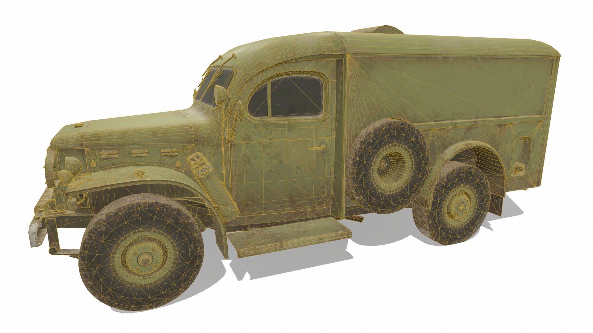 Dodge WC54 Low-poly 3D model_7