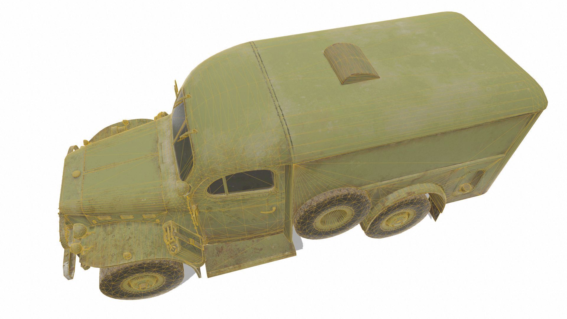 Dodge WC54 Low-poly 3D model_8