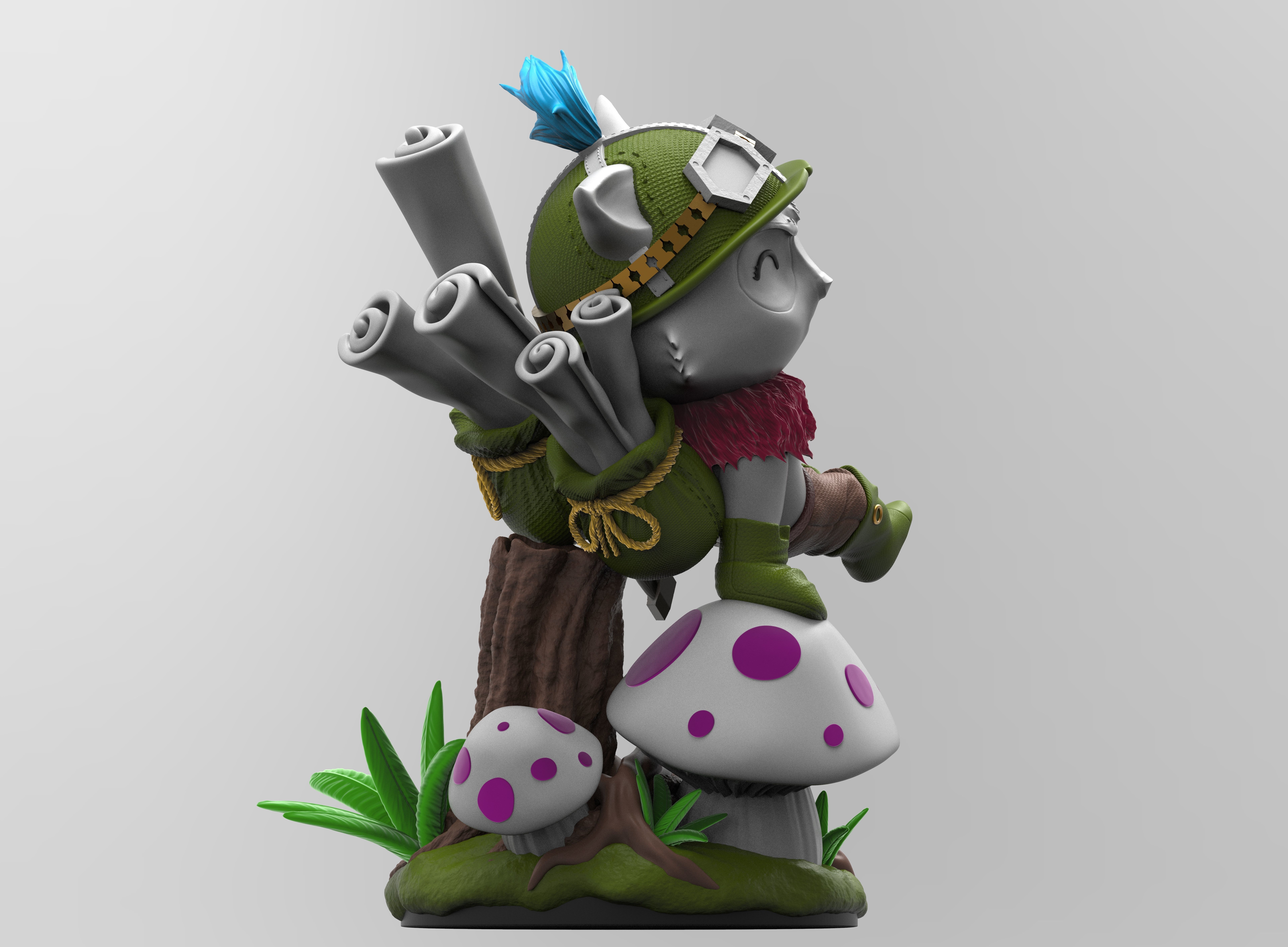 Teemo - League Of Legends 3D print model_6
