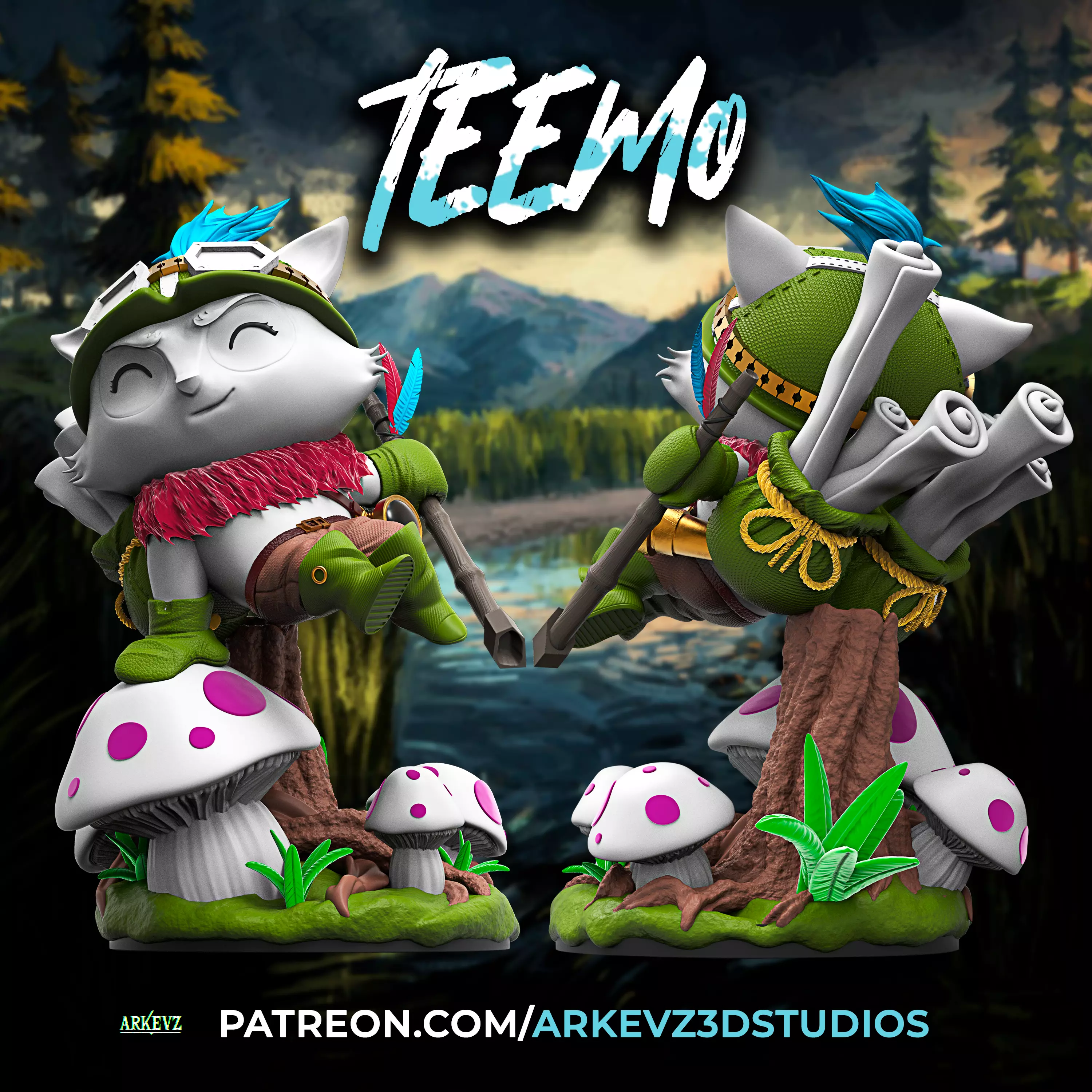 Teemo - League Of Legends 3D print model_0