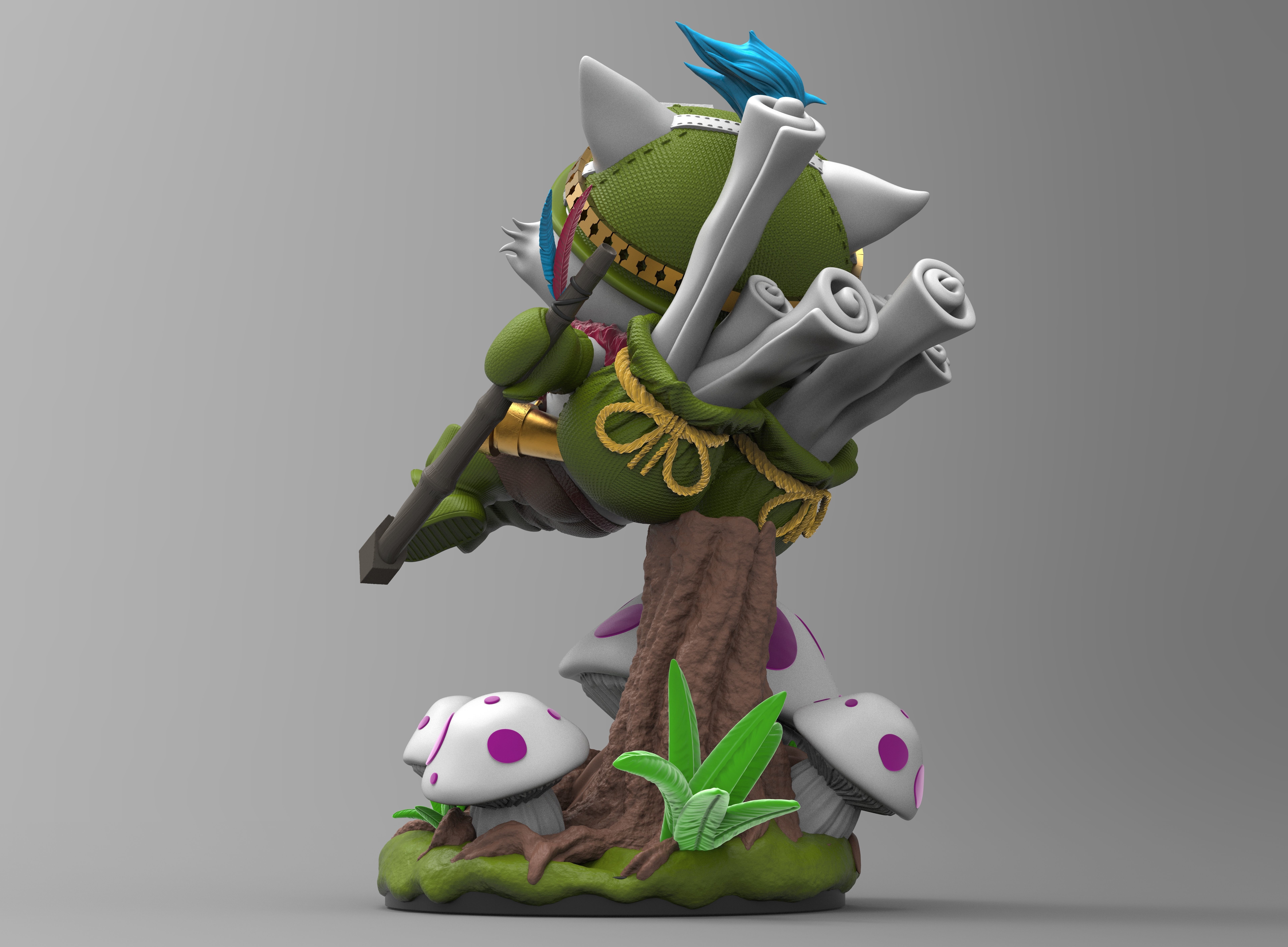 Teemo - League Of Legends 3D print model_4