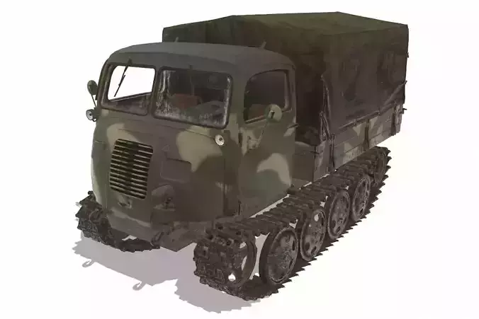 Raupenschlepper Ost Low-poly 3D model