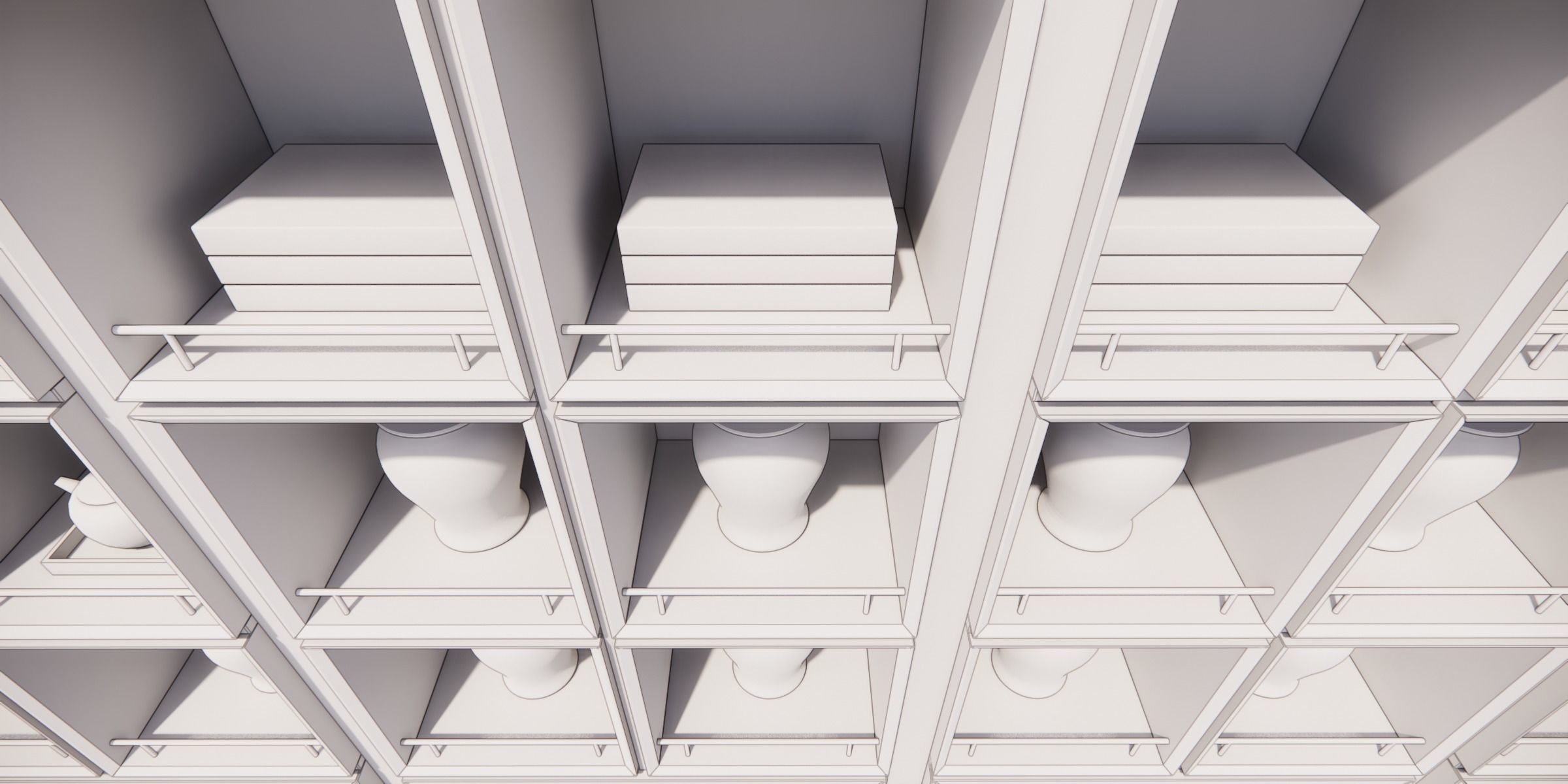 CHINOISERIE BOOKCASE Low-poly 3D model_14