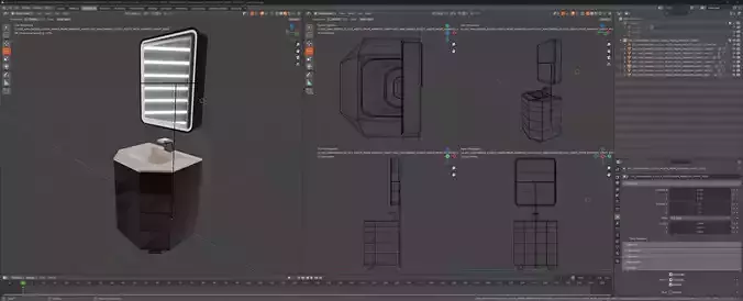 CYBERPUNK COLLECTION BATHROOM VANITY MIRROR COUNTER