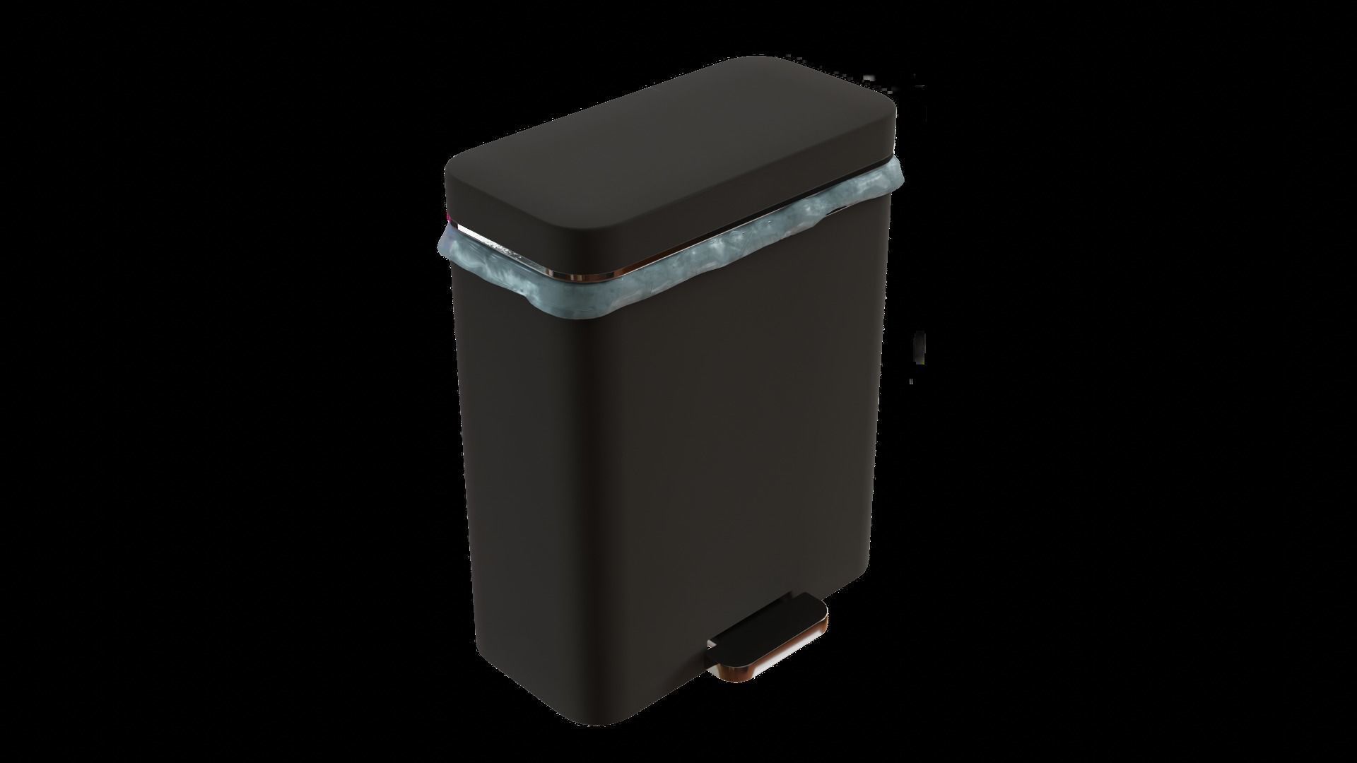 CYBERPUNK COLLECTION BATHROOM TRASH BIN Low-poly 3D model_2