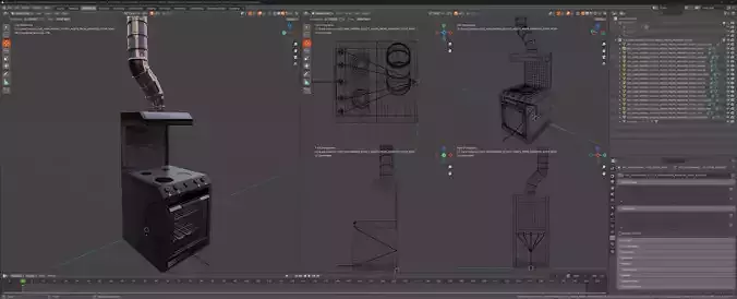 CYBERPUNK COLLECTION KITCHEN STOVE TOP WITH OVEN AND VENT