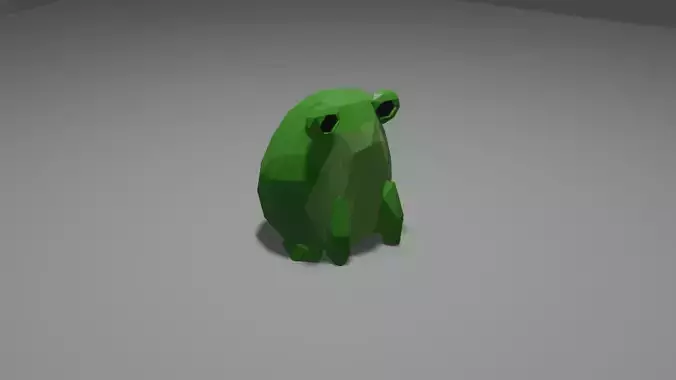 low poly frog Free low-poly 3D model