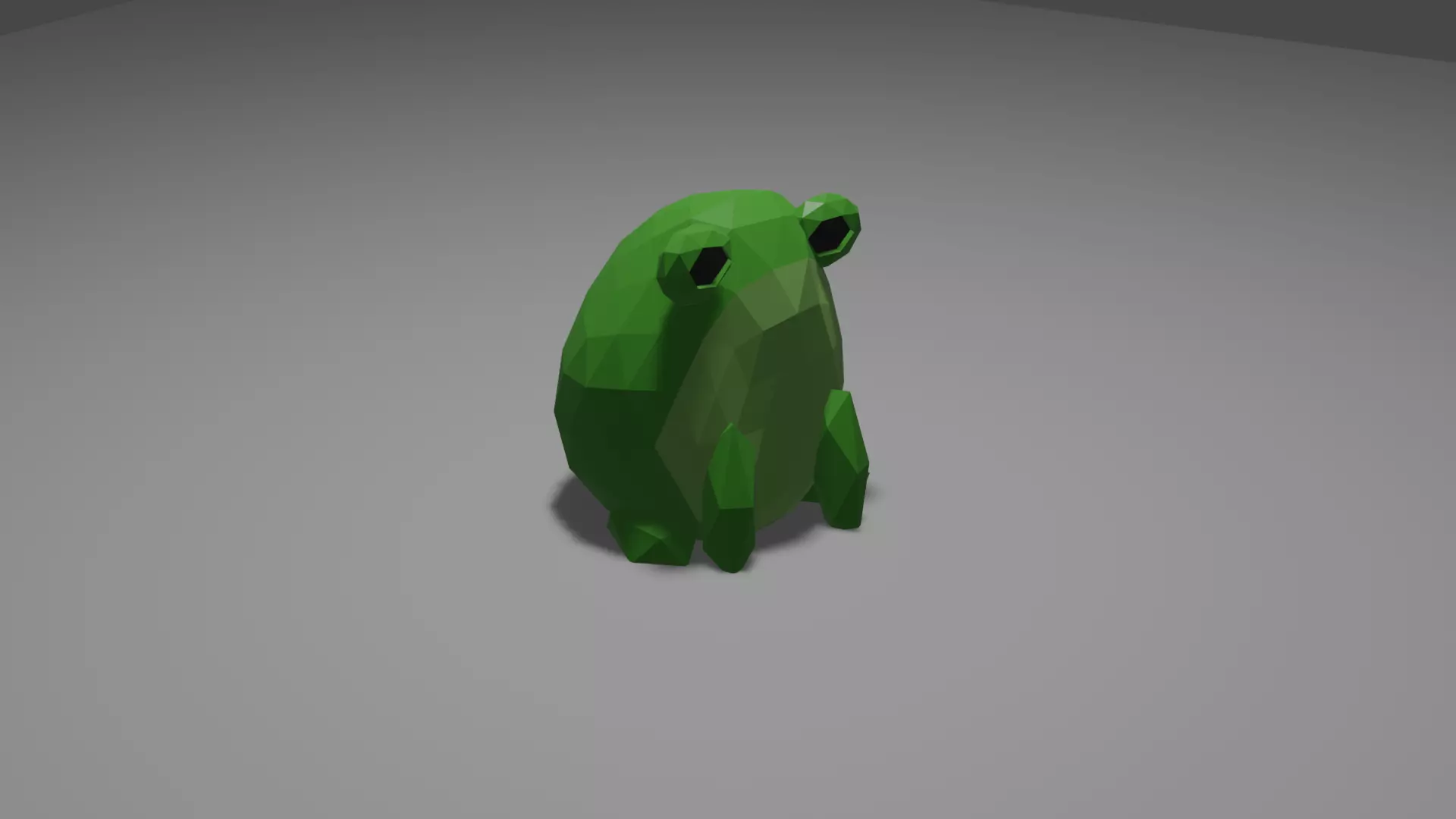 low poly frog Free low-poly 3D model