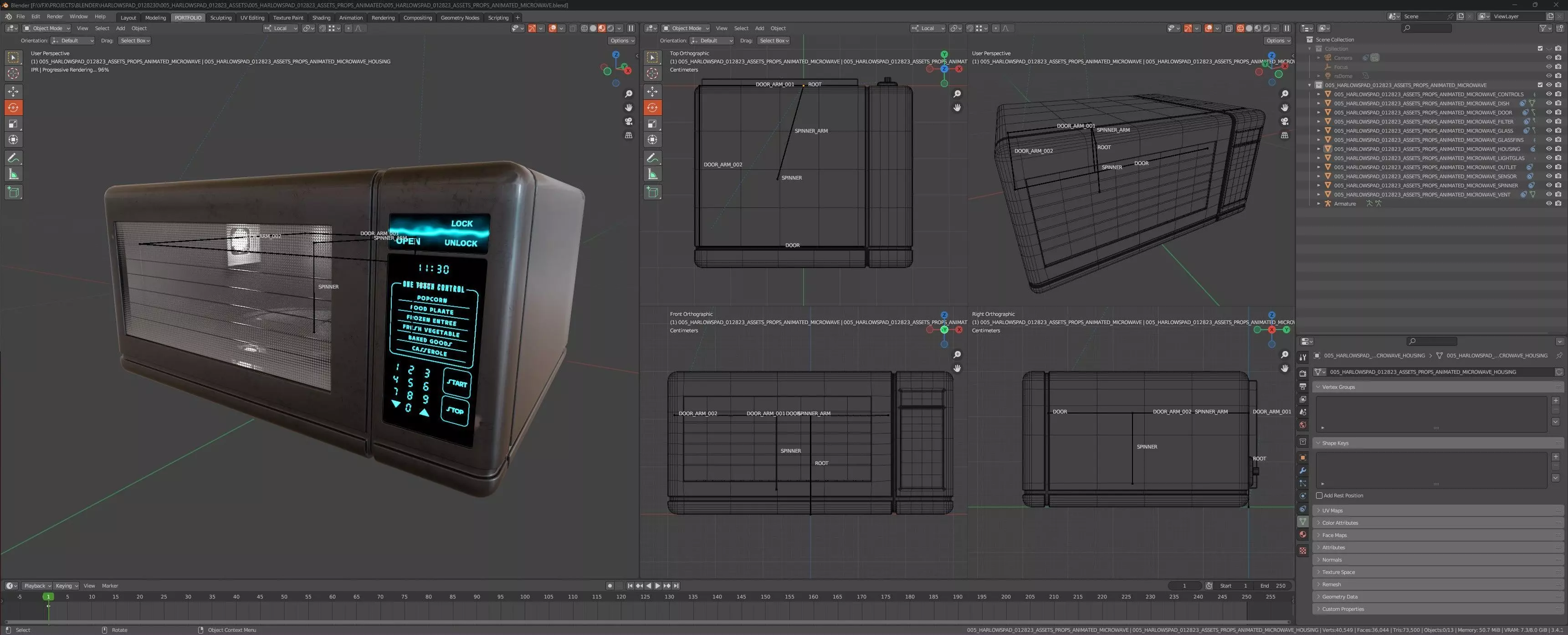 CYBERPUNK COLLECTION MICROWAVE OVEN Low-poly 3D model_0