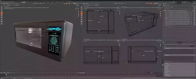 CYBERPUNK COLLECTION MICROWAVE OVEN Low-poly 3D model