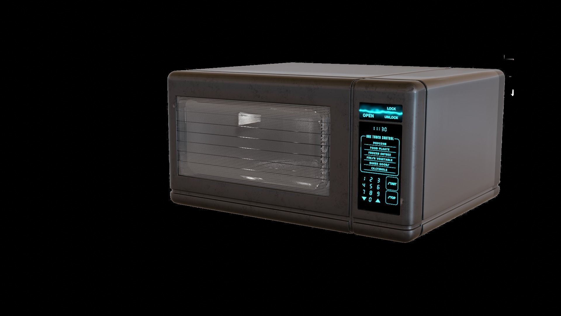 CYBERPUNK COLLECTION MICROWAVE OVEN Low-poly 3D model_4