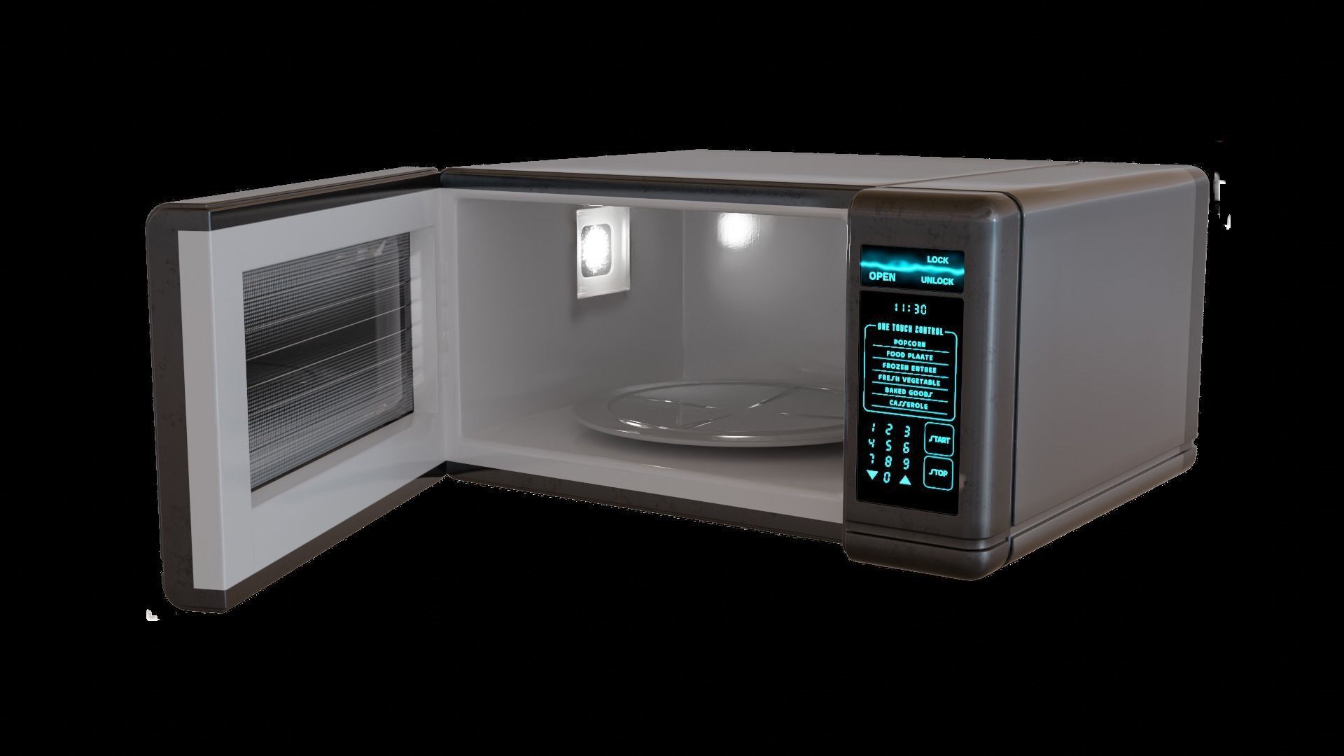 CYBERPUNK COLLECTION MICROWAVE OVEN Low-poly 3D model_6