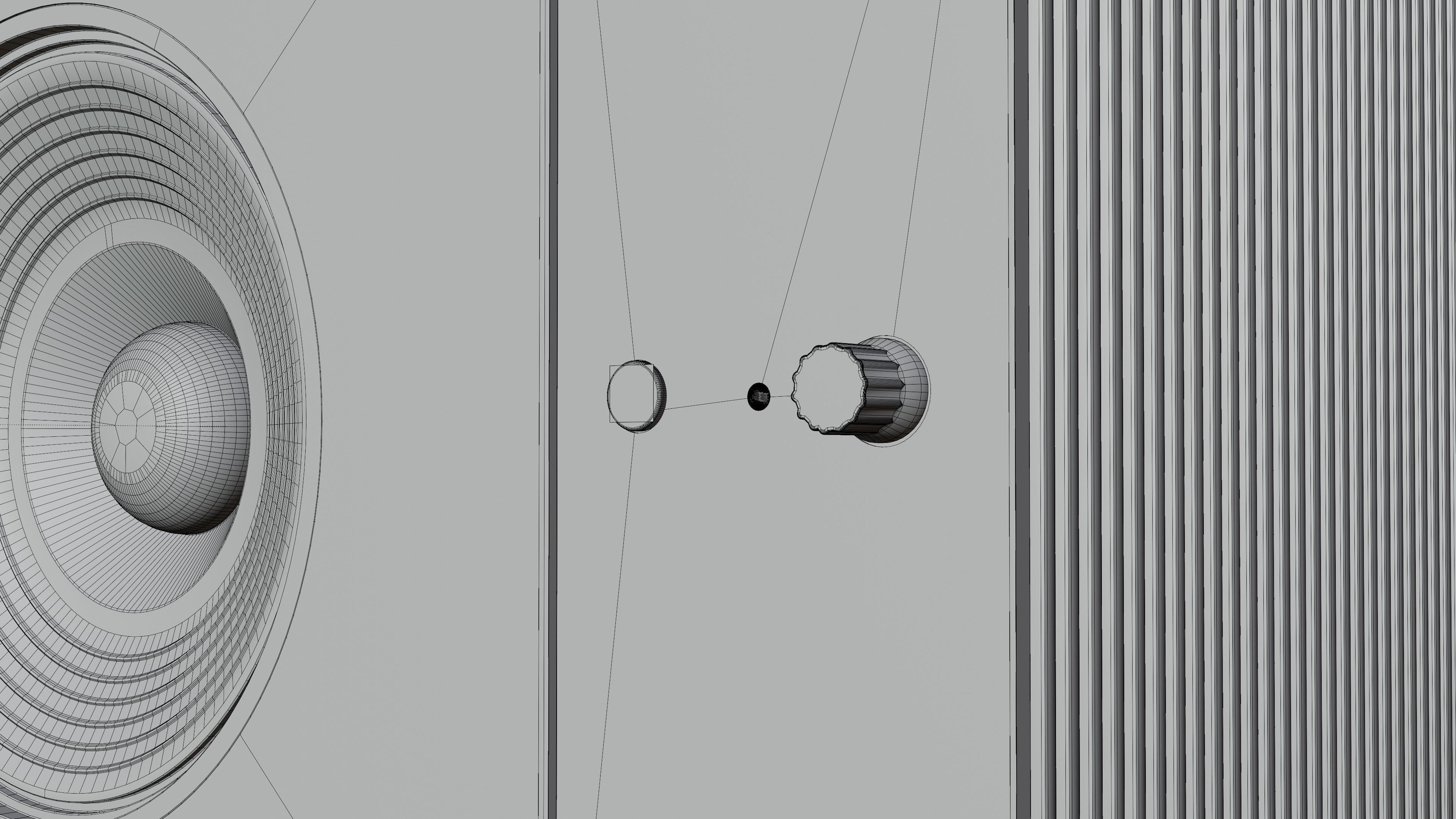 Wooden audio speaker 3D model_7