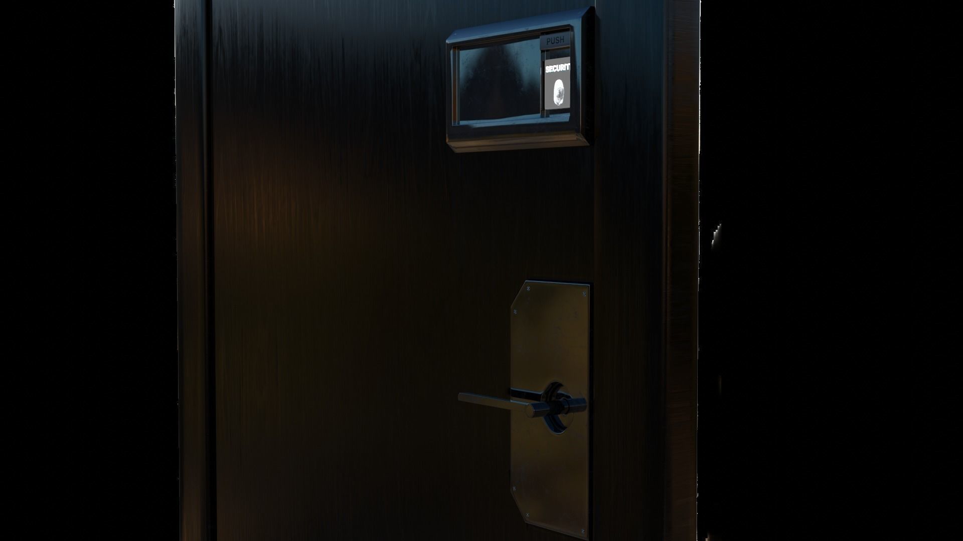 CYBERPUNK COLLECTION FRONT DOOR CONVERTIBLE TO INTERIOR DOOR Low-poly 3D model_9